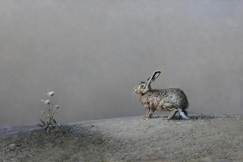 Liu Shijiang's Contemporary Oil Painting - When Wind Blows